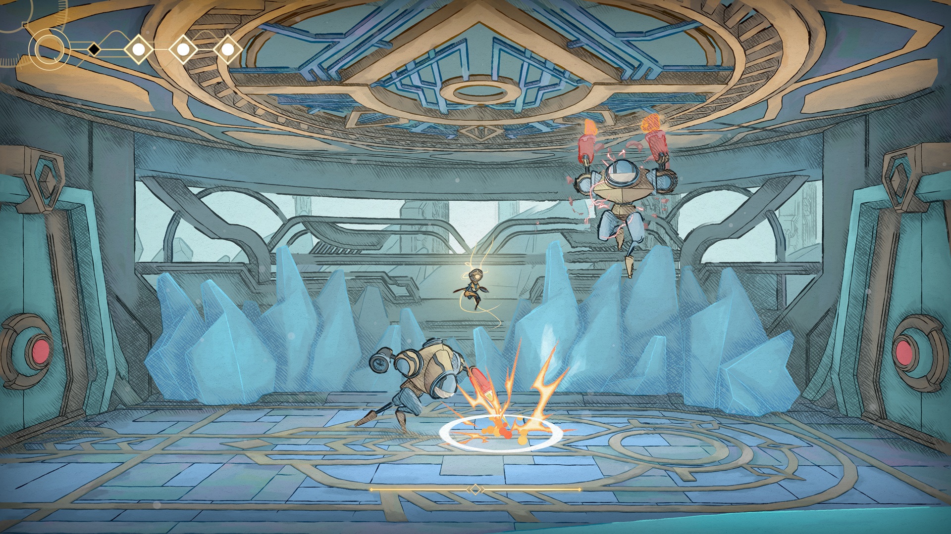 A screenshot from Mio: Memories in Orbit