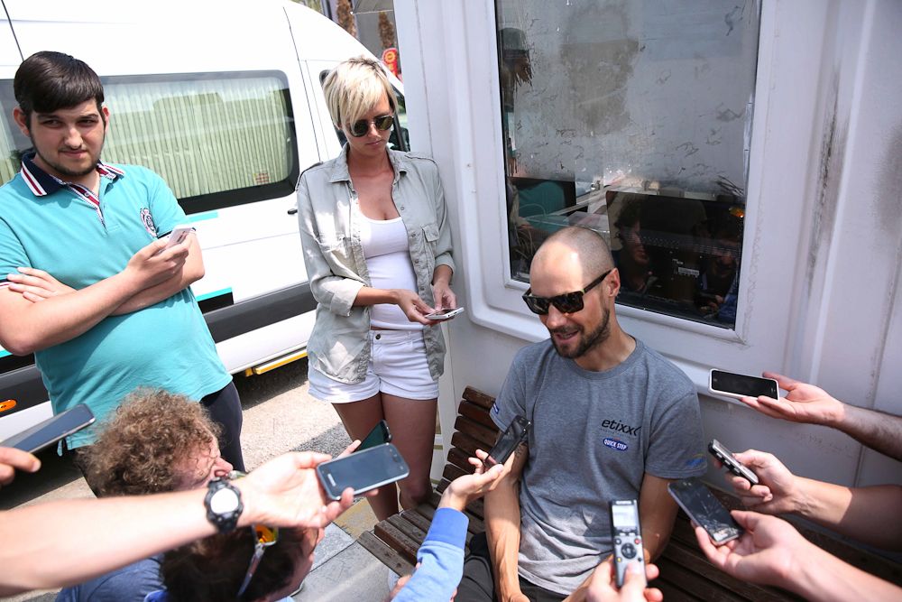 Tom Boonen meets the press.