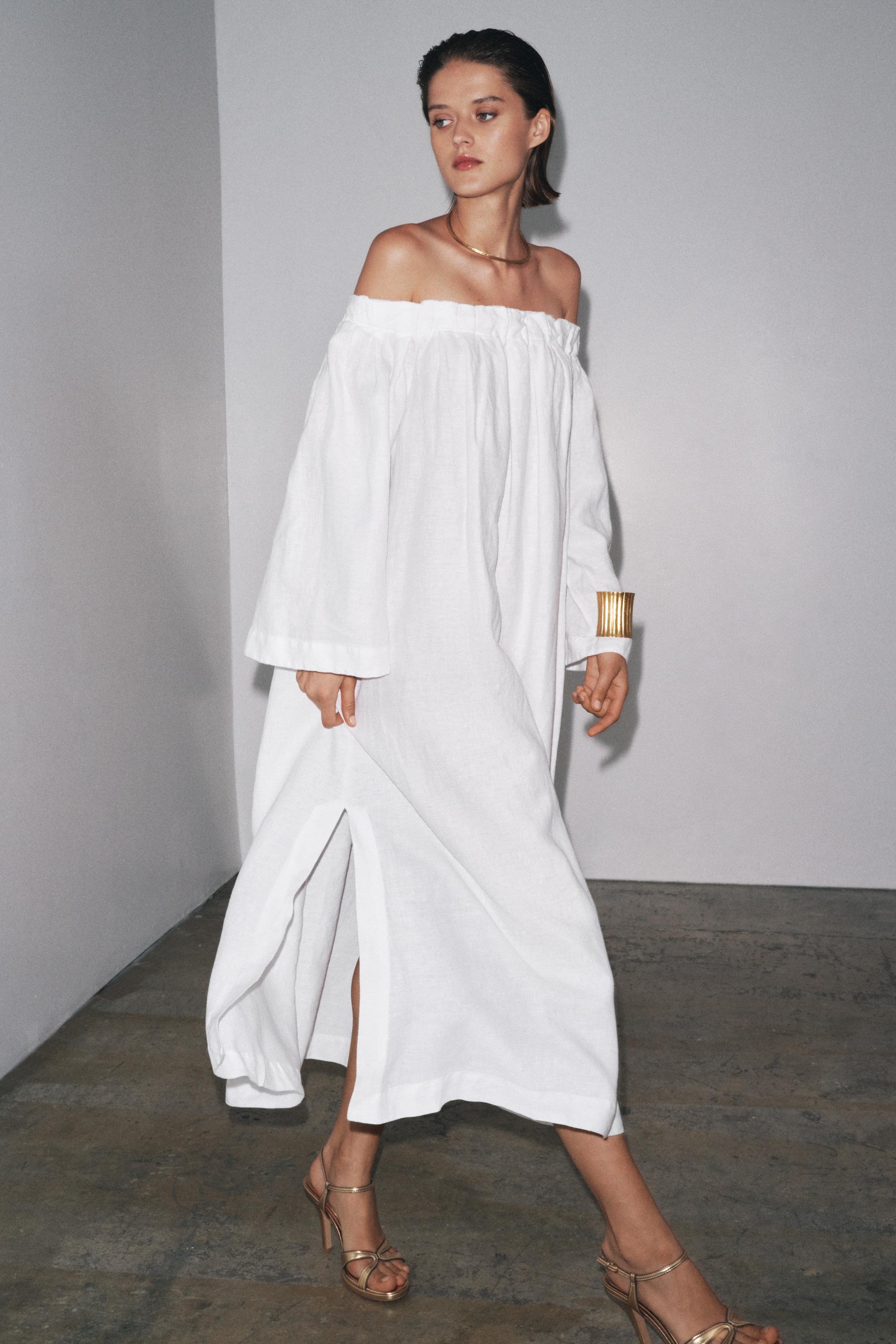 100% Linen Dress Zw Collection