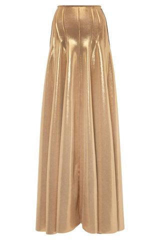 Norma Kamali Grace high-rise lamé maxi skirt