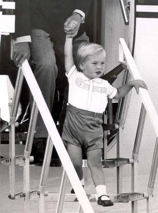 Prince William, Aberdeen Airport, aged 2 in 1984