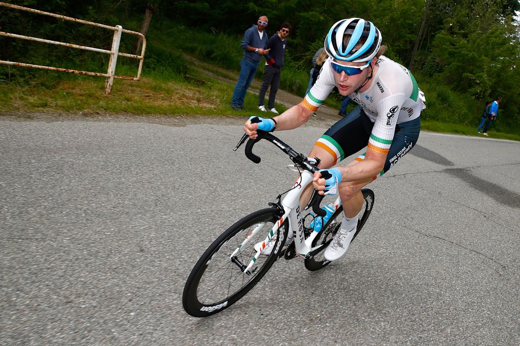 Conor Dunner in action during stage 15 at the Giro