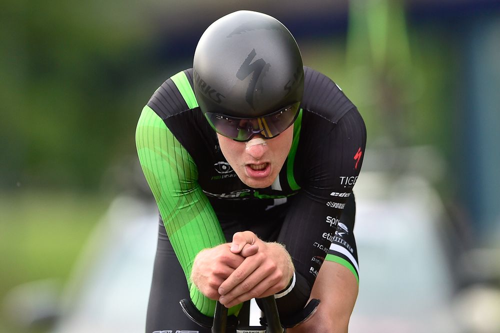 James Gullen on his way to second on the British time trial