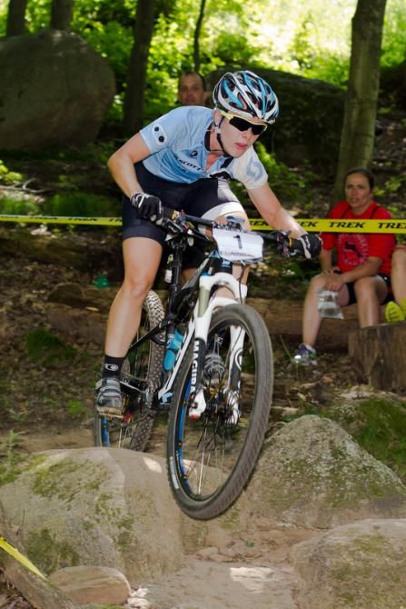 Cloe Woodruff through the Fire Lane rock drop