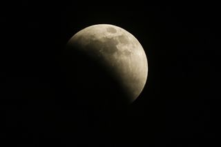 The moon is seen during a total lunar eclipse in Havana, Cuba on May 15, 2022.