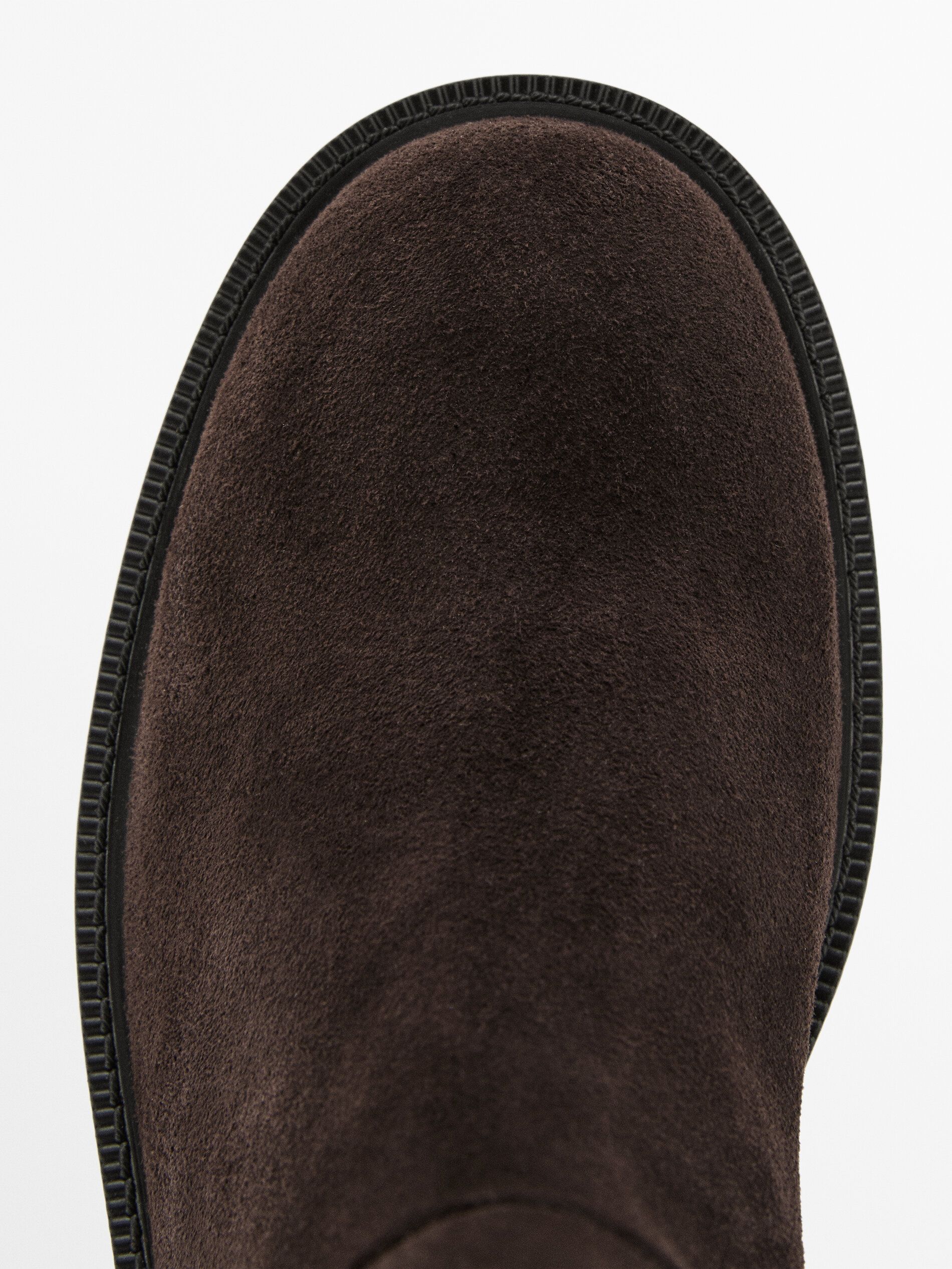 Split Suede Knee-High Boots