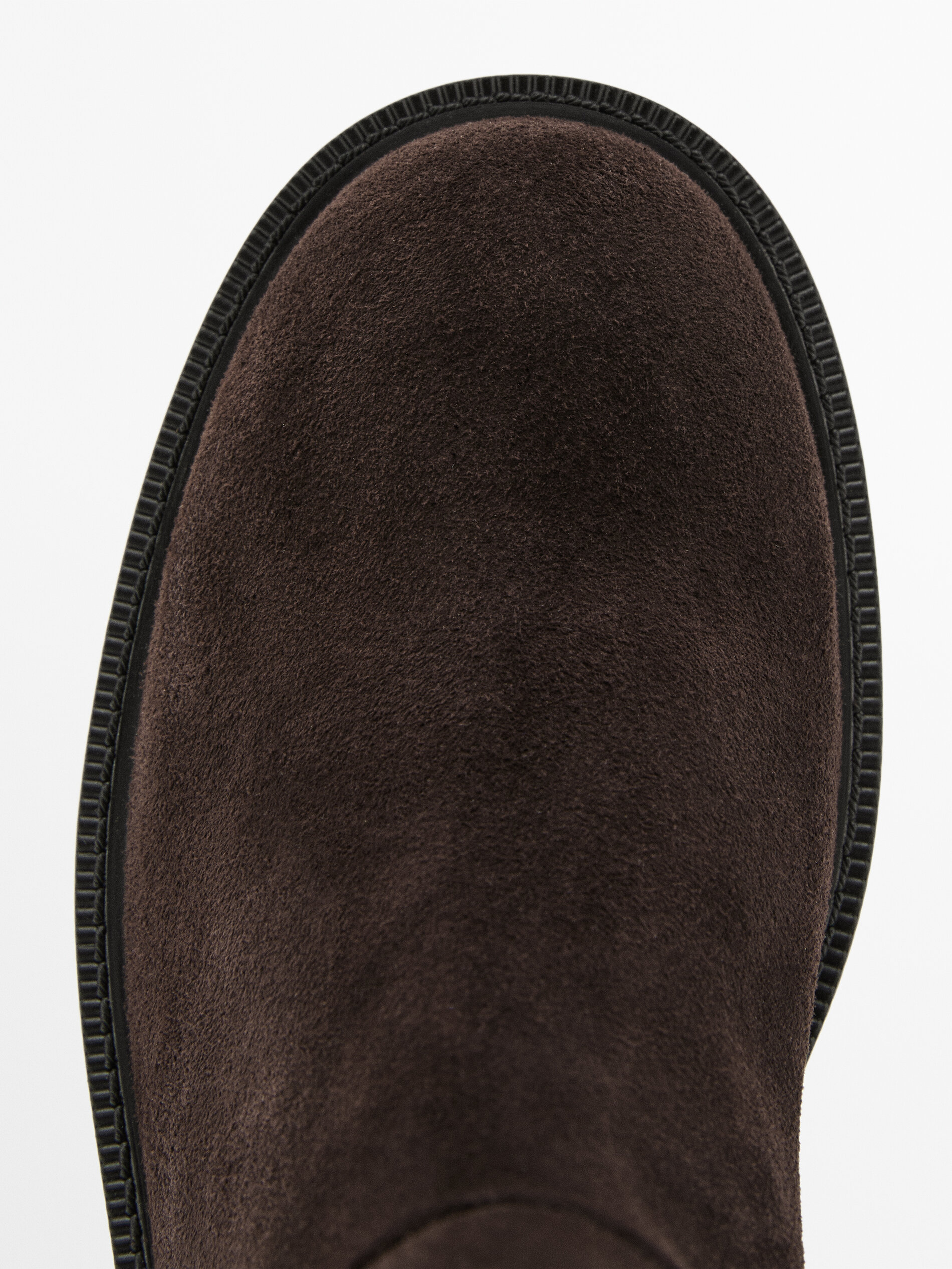 Split Suede Knee-High Boots