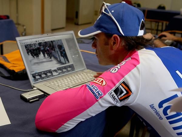 Stage winner Alessandro Petacchi relives his victory.