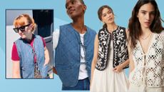 matilda and three models wearing waistcoats