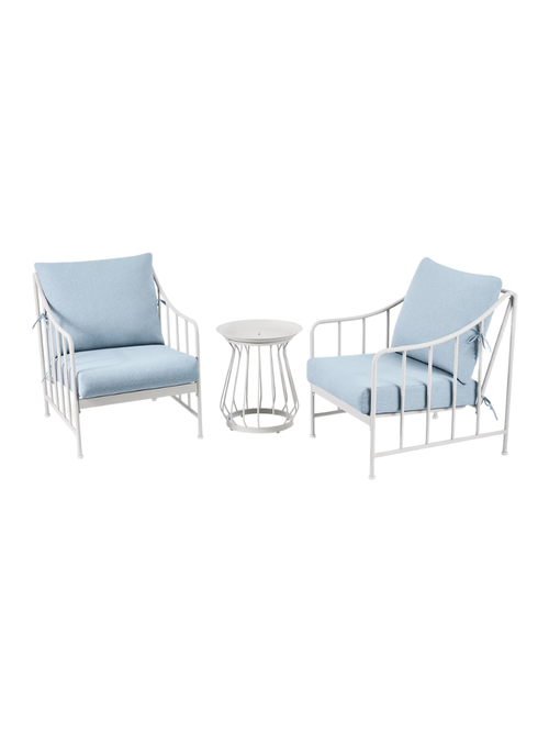 Aubrey 3-Piece Metal Outdoor Chat Set