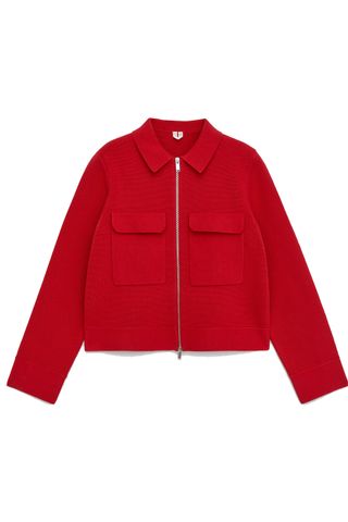 arket red jacket