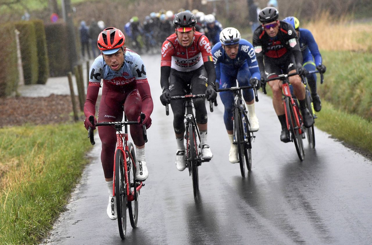 Tony Martin (Katusha-Alpecin) pulled away a small group with a surge