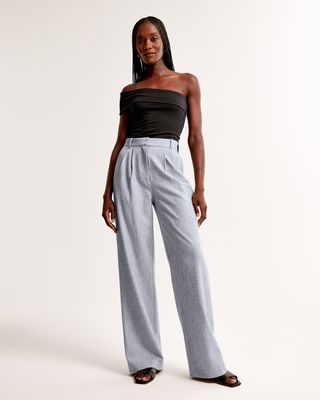 Calça de perna larga sob medida A&f Sloane