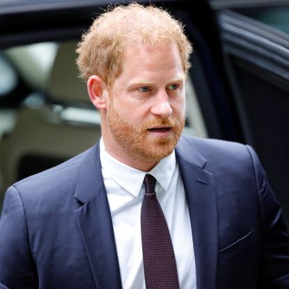 Prince Harry walking into High Court today for his phone hacking trial