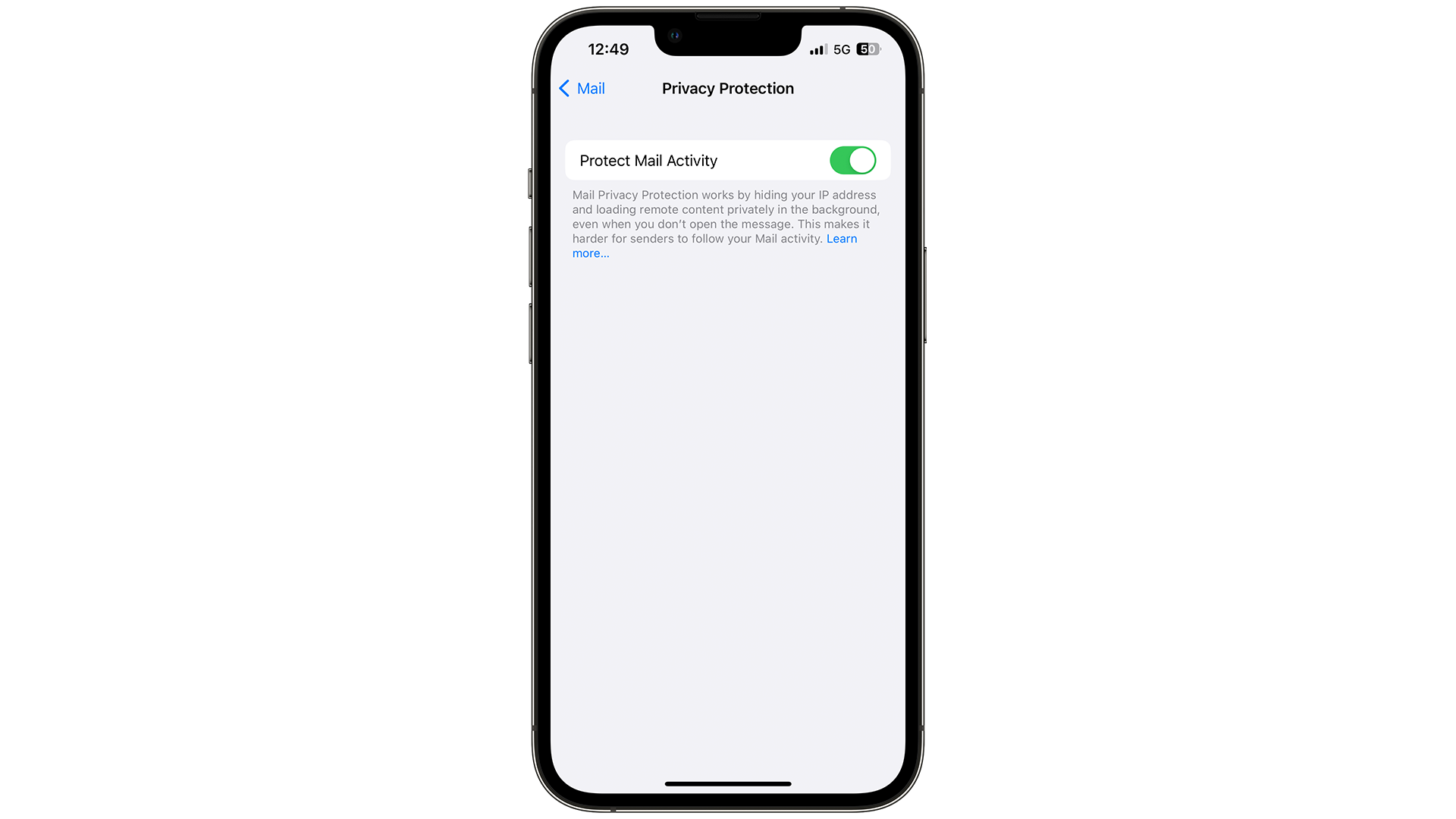 Protección de privacidad de correo electrónico de iOS 16