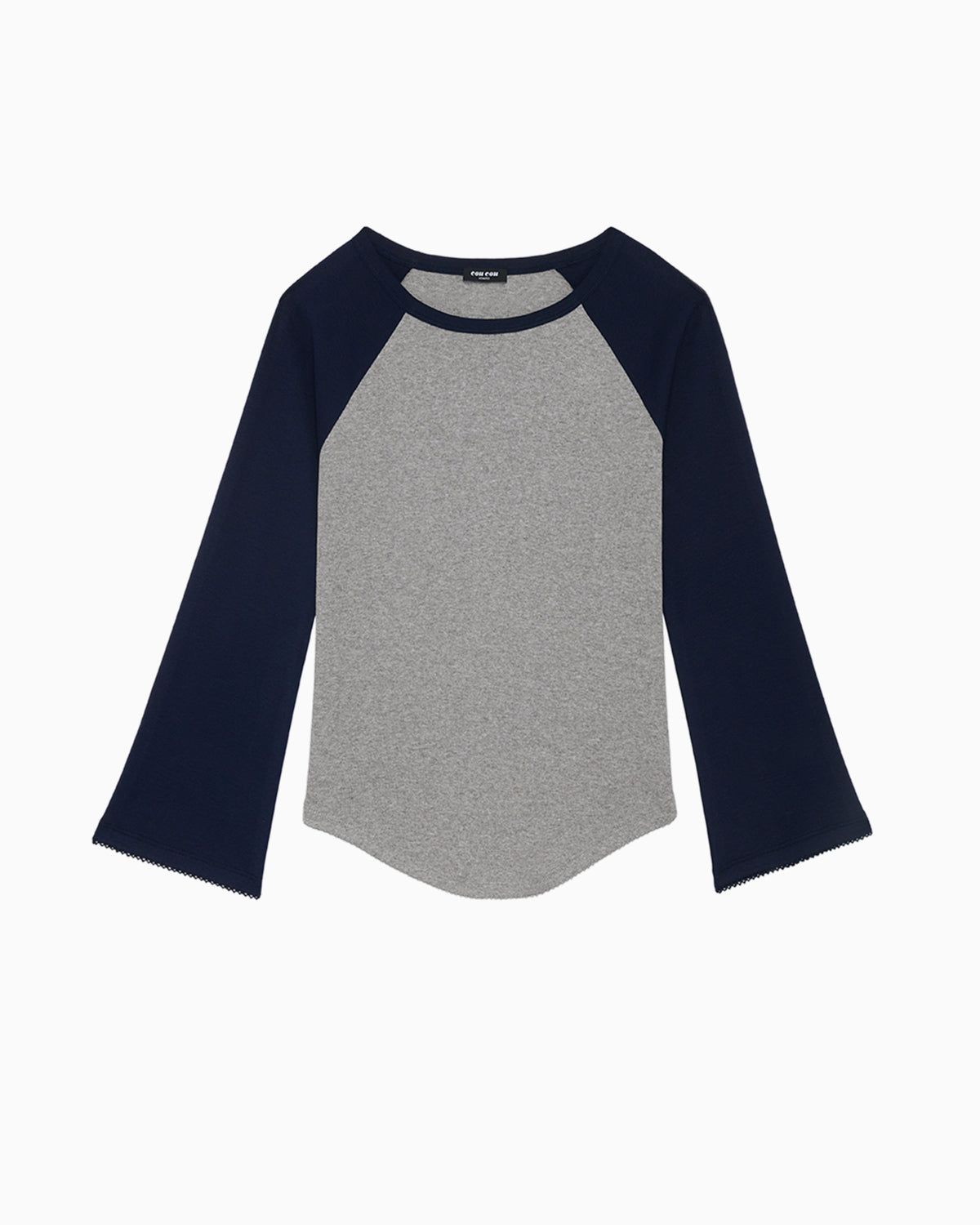 The Raglan: Grey / Navy Cotton Jersey