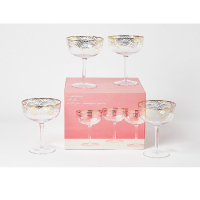 Ariele Gold Champagne Saucers Set of Four: £34.50