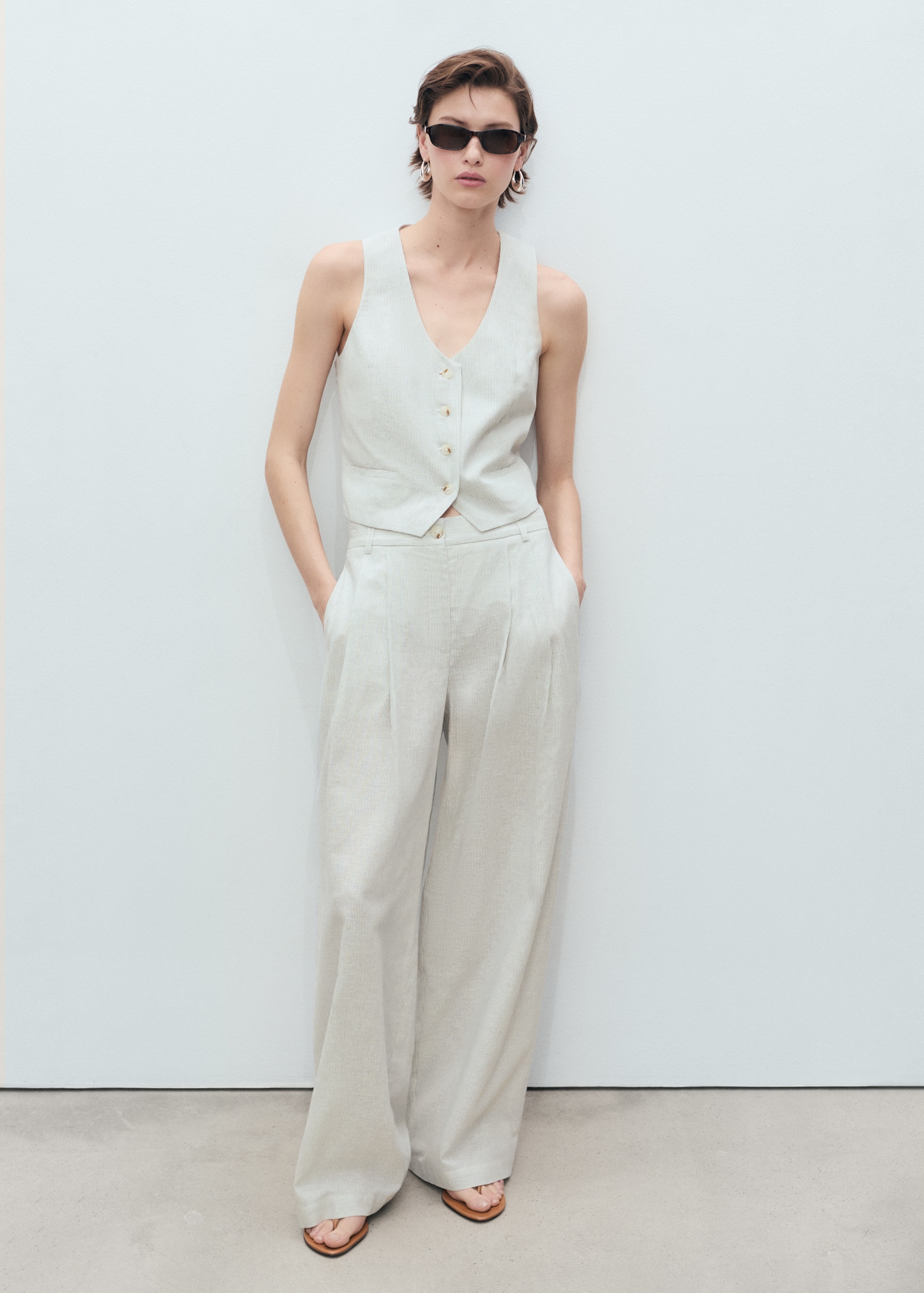 MANGO, Straight-Fit Linen-Blend Suit Pants - Women | Mango Usa