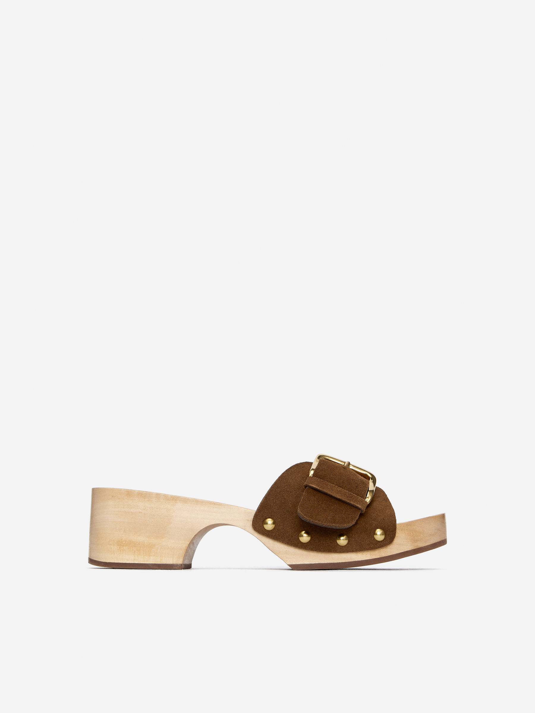 Suede Clogs – Brown/beige – Women – Arket Gb