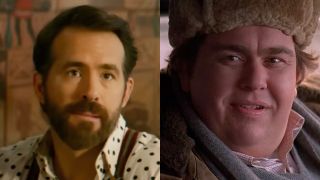 Ryan Reynolds and John Candy in a side-by-side photo.