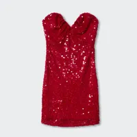 Fuchsia sequined dress, £45.99 | Mango