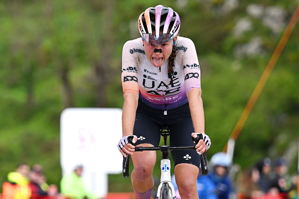 Blasi gasping for air at the finish