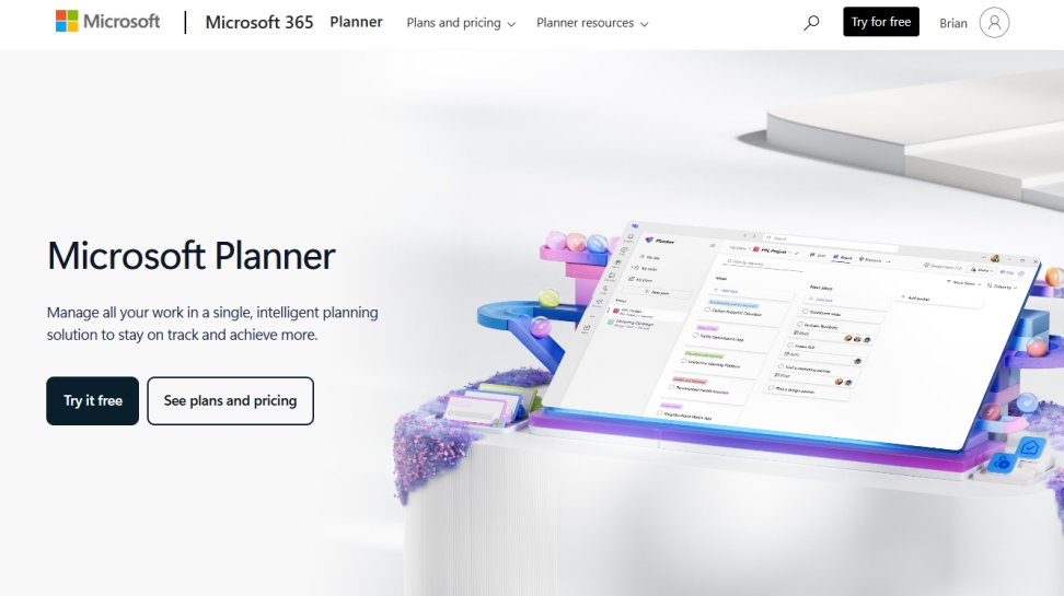 Microsoft Planner website screenshot (June 2025).