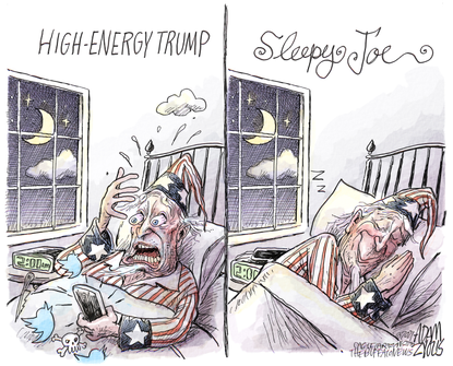 Political Cartoon U.S. trump biden twitter sleepy joe
