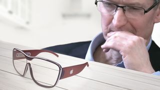 Tim Cook with Apple Glass render