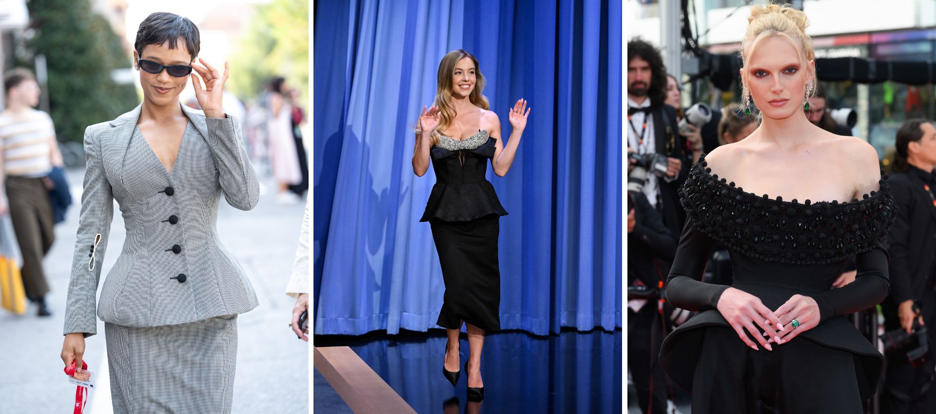 Celebrities wearing peplum tops
