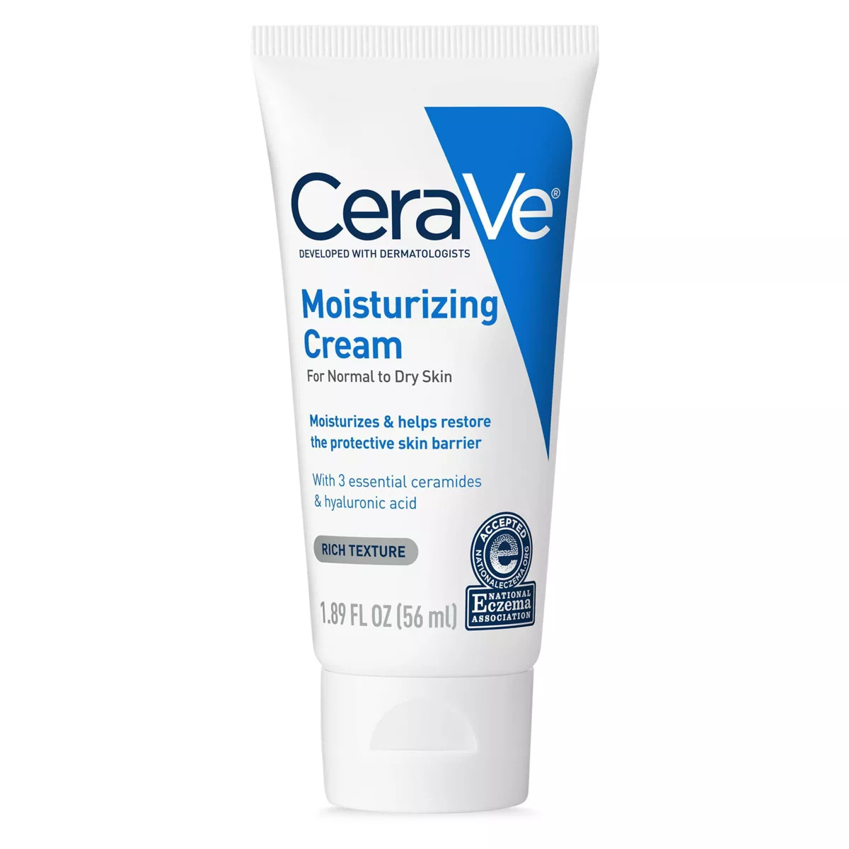Cerave Moisturizing Face & Body Cream for Normal to Dry Skin &ndash; 1.89 Fl Oz: Deep Hydration, Noncomedogenic, Paraben-Free