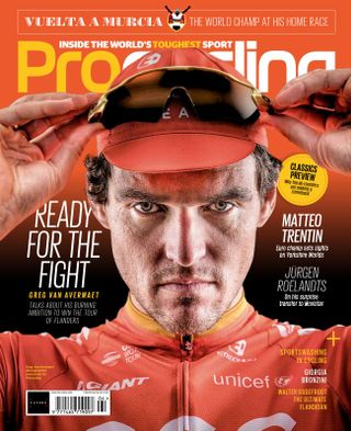 Greg Van Avermaet on the cover of the April issue of Procycling Magazine