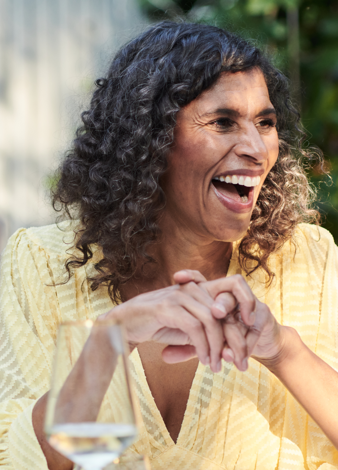 Woman laughing