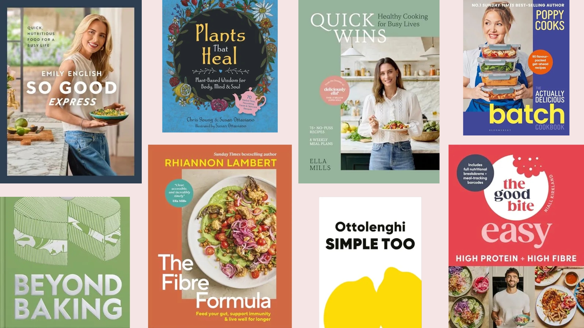 The the best cook books incuding emily english's so good and deliciously ella's book