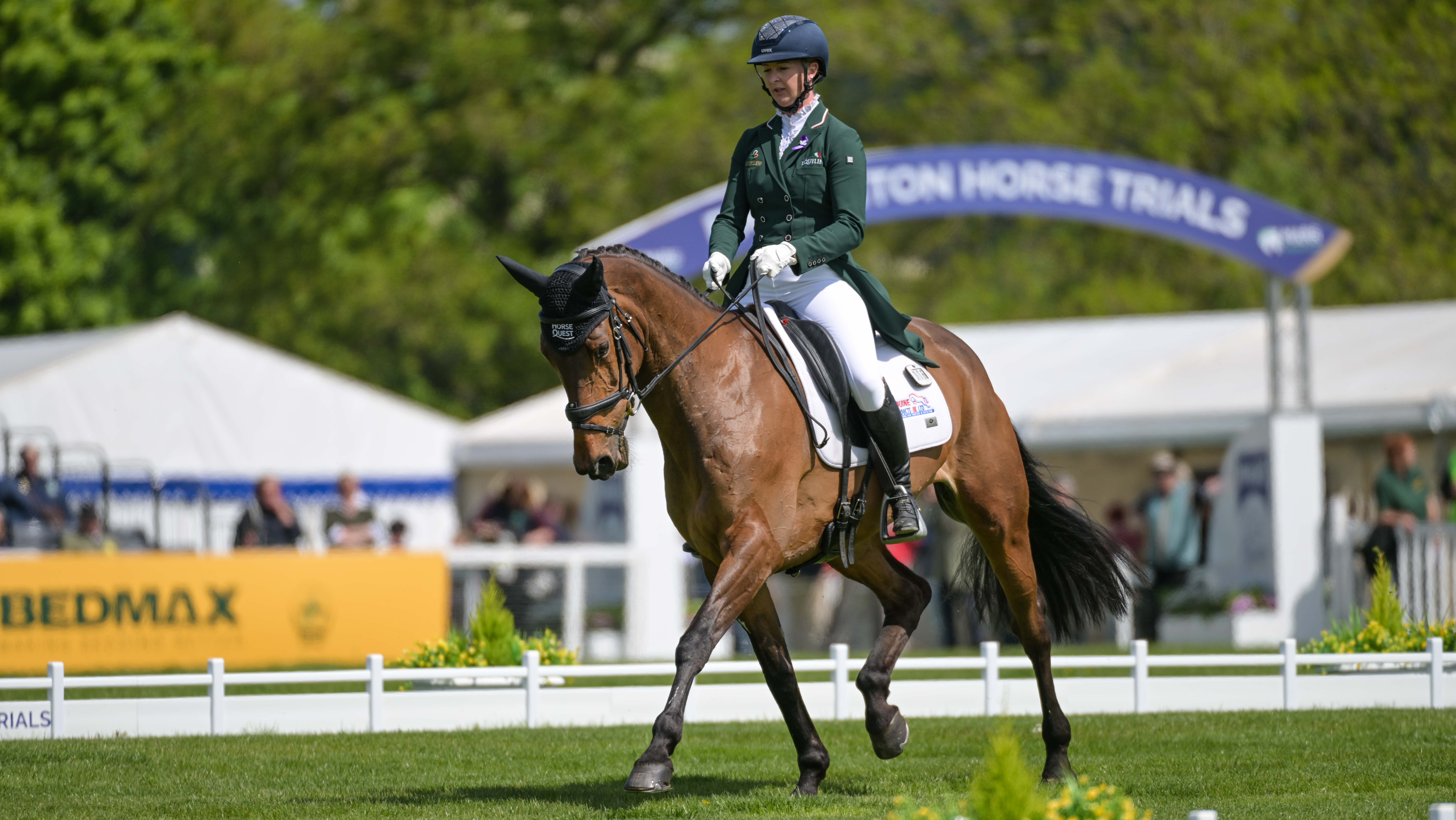Georgie Goss and Feloupe in the 2026 Badminton Horse Trials dressage.