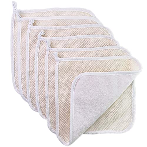 Pphao Basic - Soft Weave Washcloth for Face - Face Washcloths - Exfoliating Washcloths for Dead Skin - Exfoliating Towel Pack - Bulk - Washcloths Scrubber for Body and Face - Towel - 6 Pack
