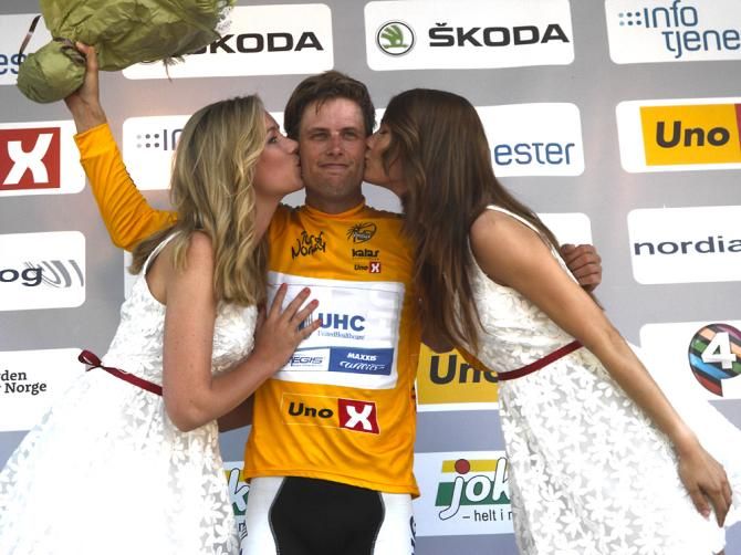 Marc de Maar (UnitedHealthcare) in the lead of the Tour of Norway after stage 2