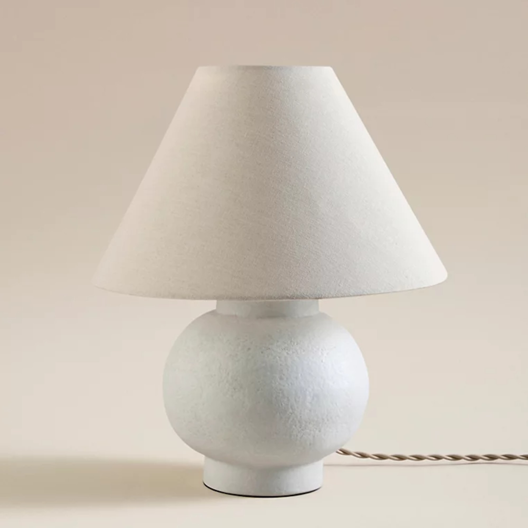 George Home White Textured Table Lamp