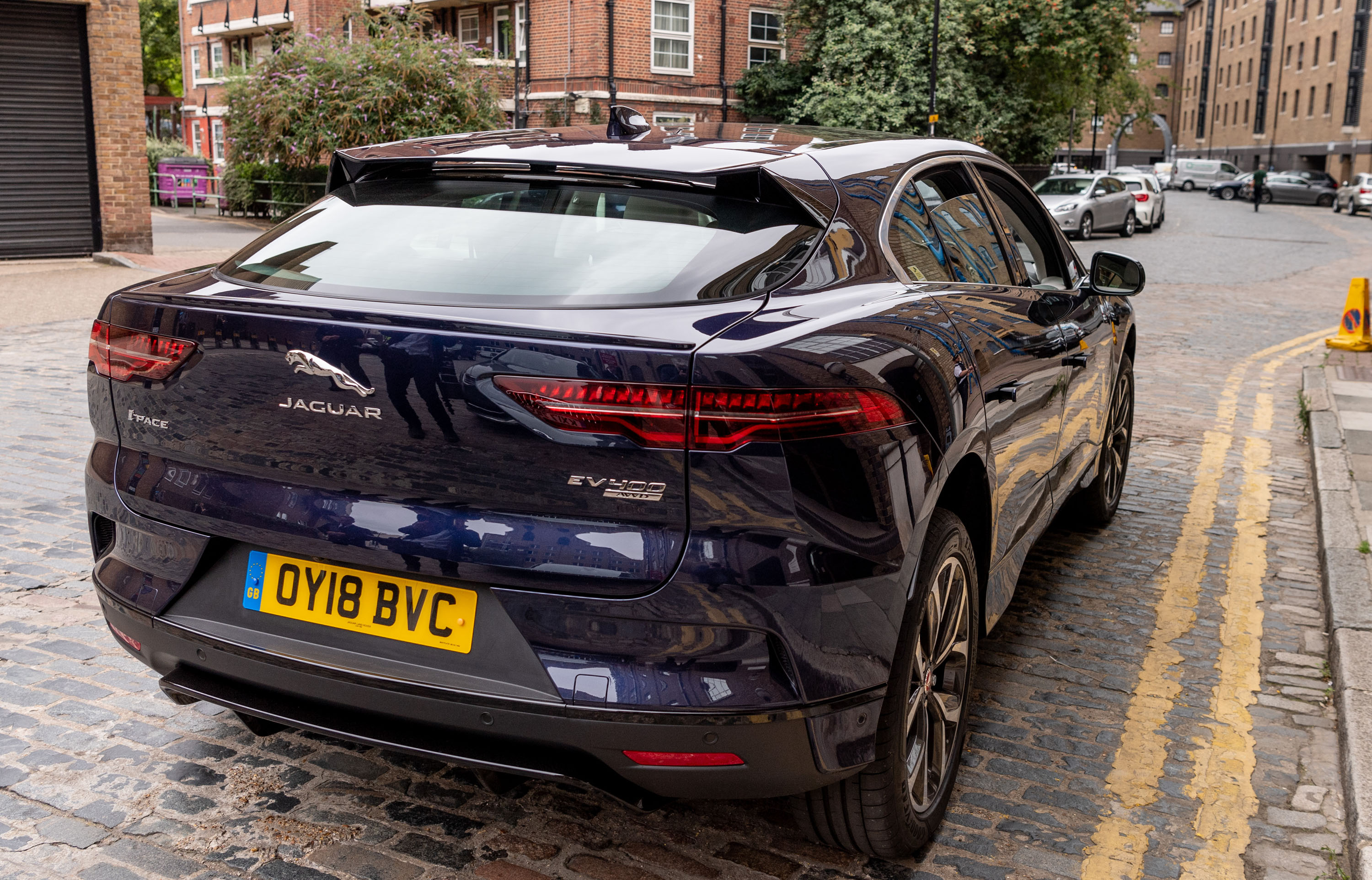 The back of King Charles's Jaguar