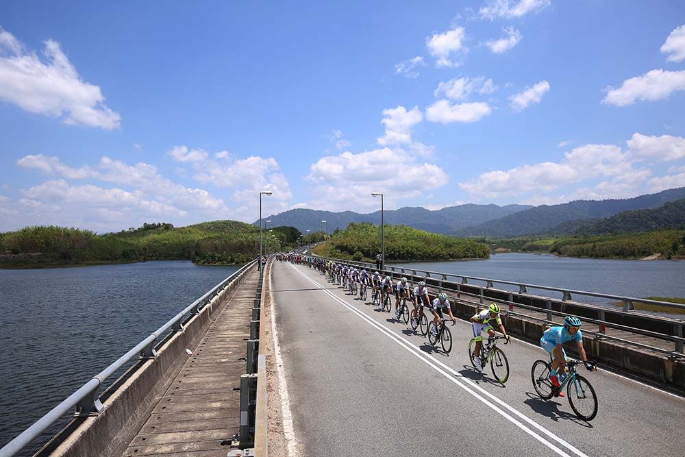 The riders are lined out
