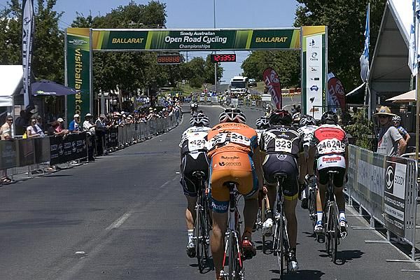 Two riders up-ahead got away from the lead group