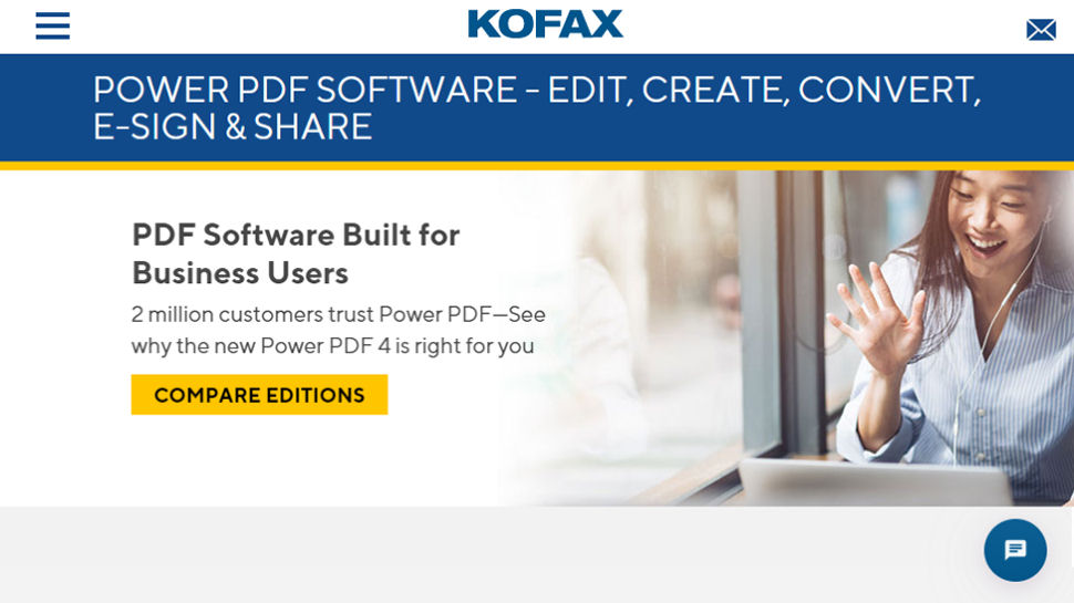 Website screenshot for Kofax Power PDF