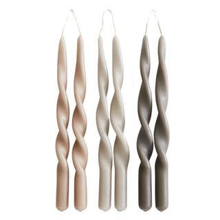 6-Pack Spiral Taper Candles