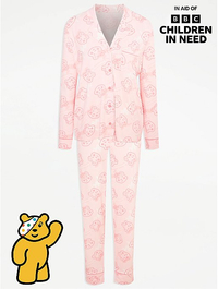 5. Pink Team Blush Collared Pyjamas - View at ASDA