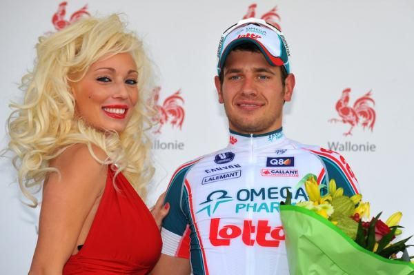 Adam Blythe (Omega Pharma - Lotto) won his first race of the season in the Circuit Franco-Belge's opening stage.