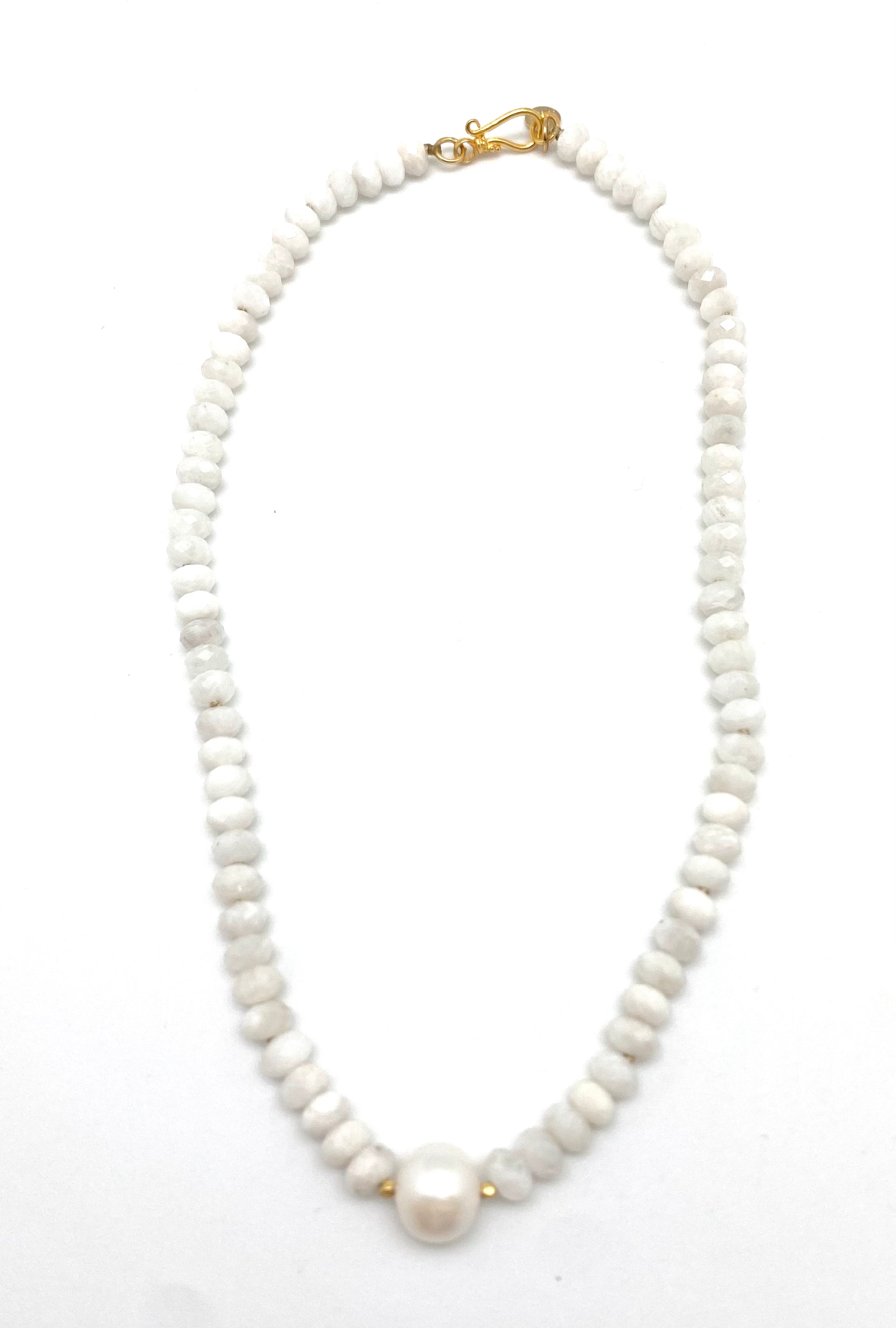 Maja Necklace - White Moonstone
