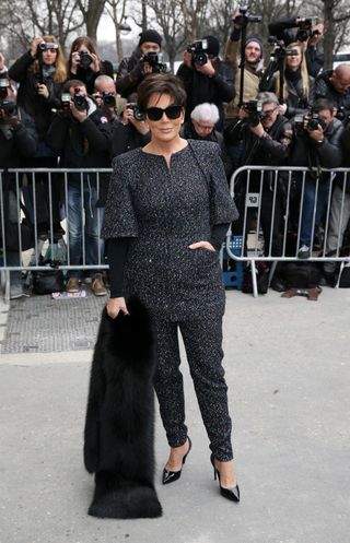 Kris Jenner Frow At Paris Fashion Week, 2015