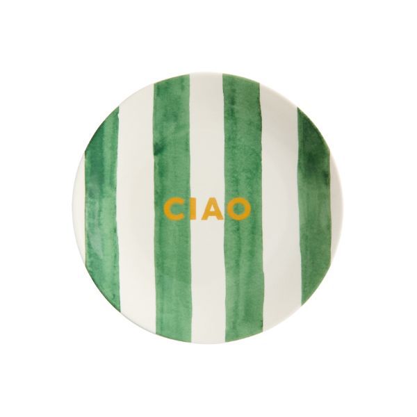 H&amp;amp;M, Text-Motif Porcelain Medium Plate