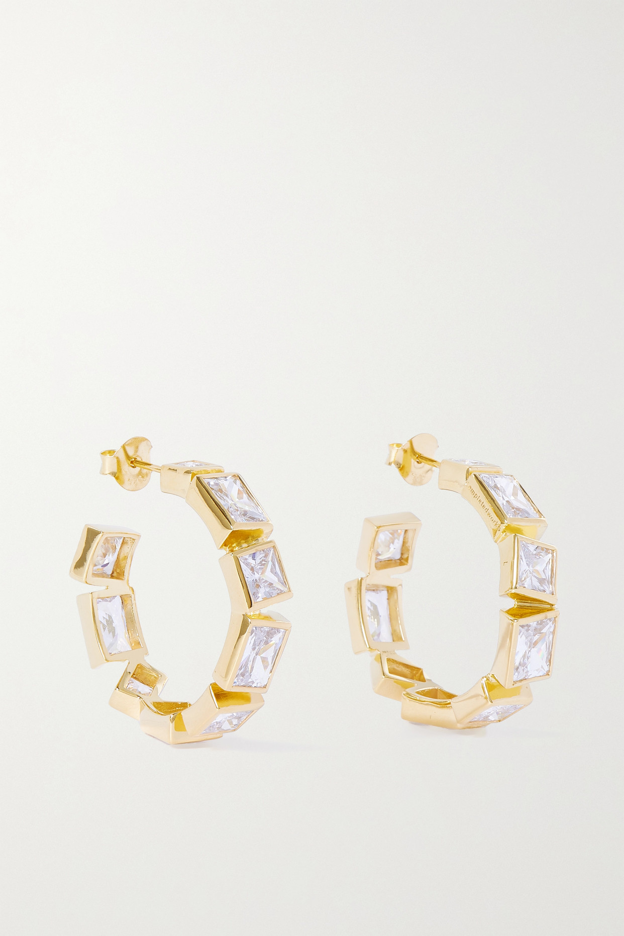 + Net Sustain Recycled Gold Vermeil Cubic Zirconia Hoop Earrings