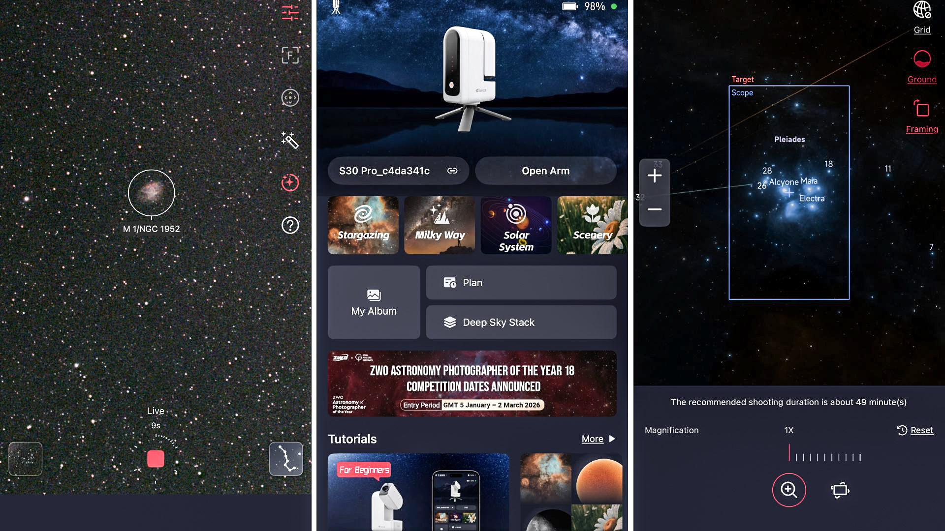 ZWO Seestar S30 Pro smart telescope